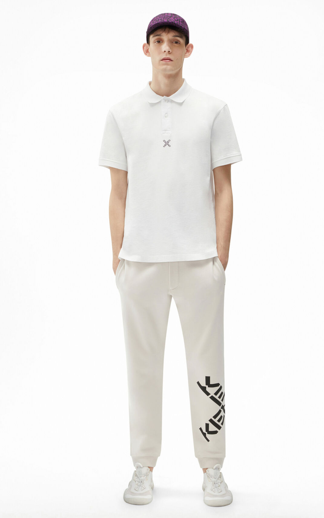 Kenzo Sport polo シャツ メンズ 白 - TPSBVK186